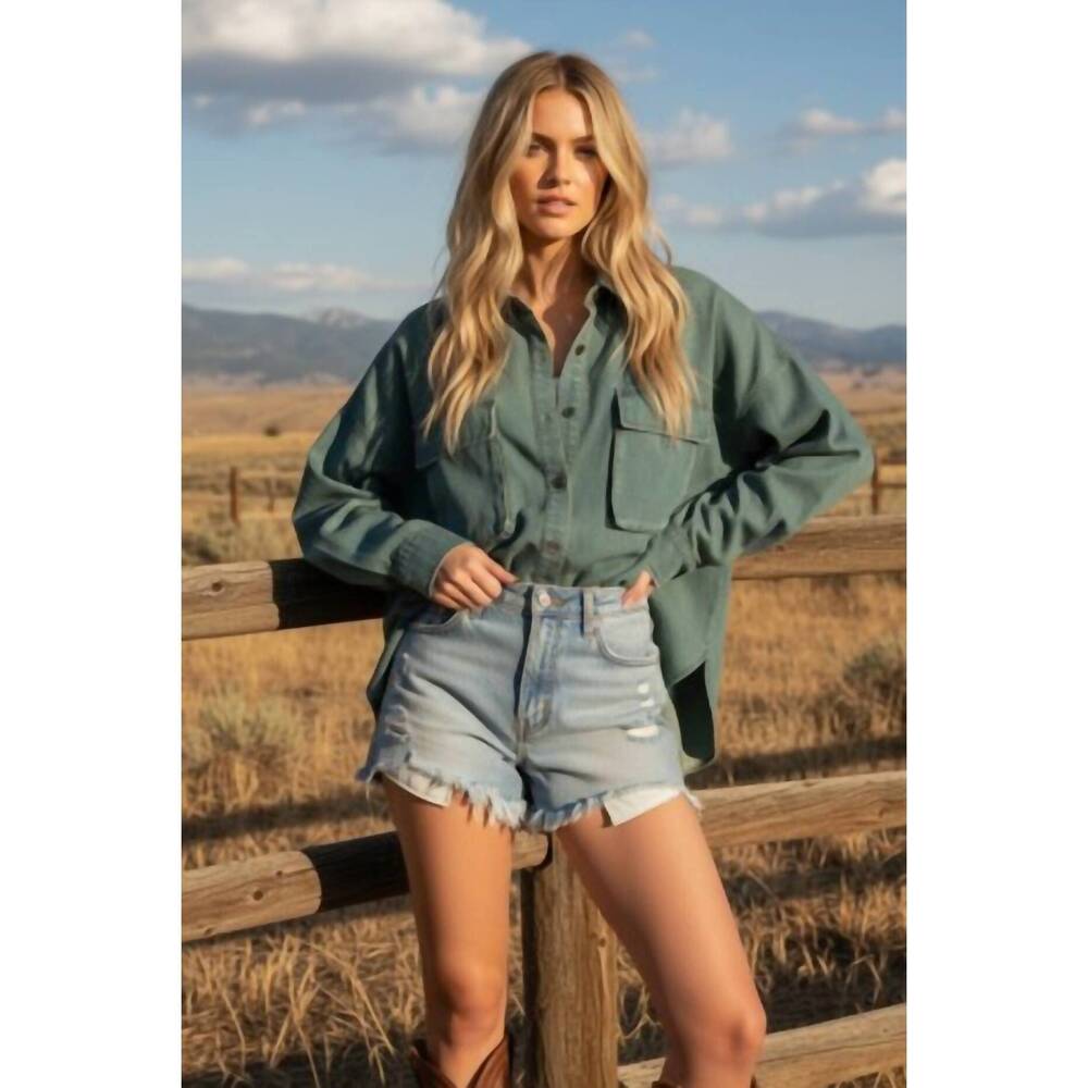 NEW SEWN AND SEEN washed shirt in denim